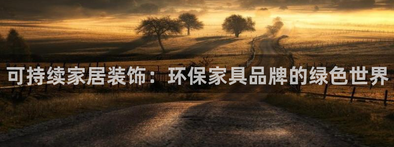 杏耀平台登录网址：可持续家居装饰：环保家具品牌的绿色世界